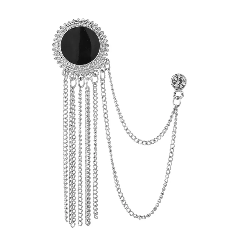 New Fashion Metal Rhinestone Crystal Brooch Men's Suit Shirt Collar Pin Black Tassel Corsage Brooches Jewelry Luxury Accessories
New Fashion Metal Rhinestone Crystal Brooch Men's Suit Shirt Collar Pin Black Tassel Corsage Brooches Jewelry Luxury Accessories