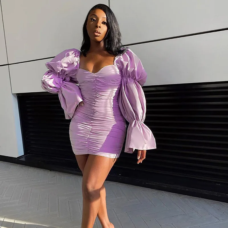 TiLeewon Women Long Sleeve Lace up Dress Sexy club skinny backless Mini Dress Elegant Ladies Puff sleeve Bodycon Party Dress 
TiLeewon Women Long Sleeve Lace up Dress Sexy club skinny backless Mini Dress Elegant Ladies Puff sleeve Bodycon Party Dress