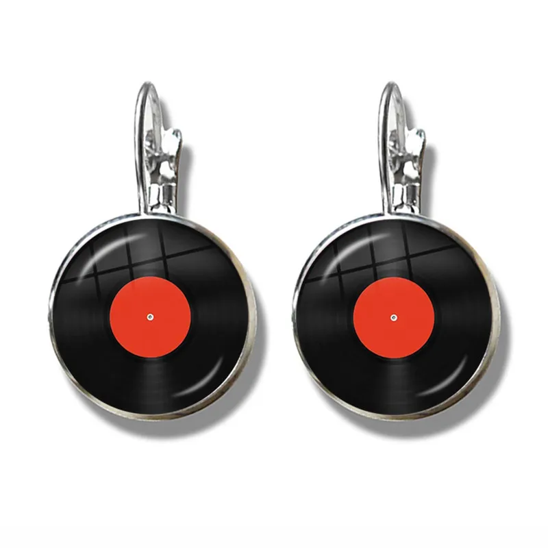 New Music Record Disc Earrings Glass Convex Earrings Bronze / Silver Plated Alloy Earrings Wholesale
New Music Record Disc Earrings Glass Convex Earrings Bronze / Silver Plated Alloy Earrings Wholesale