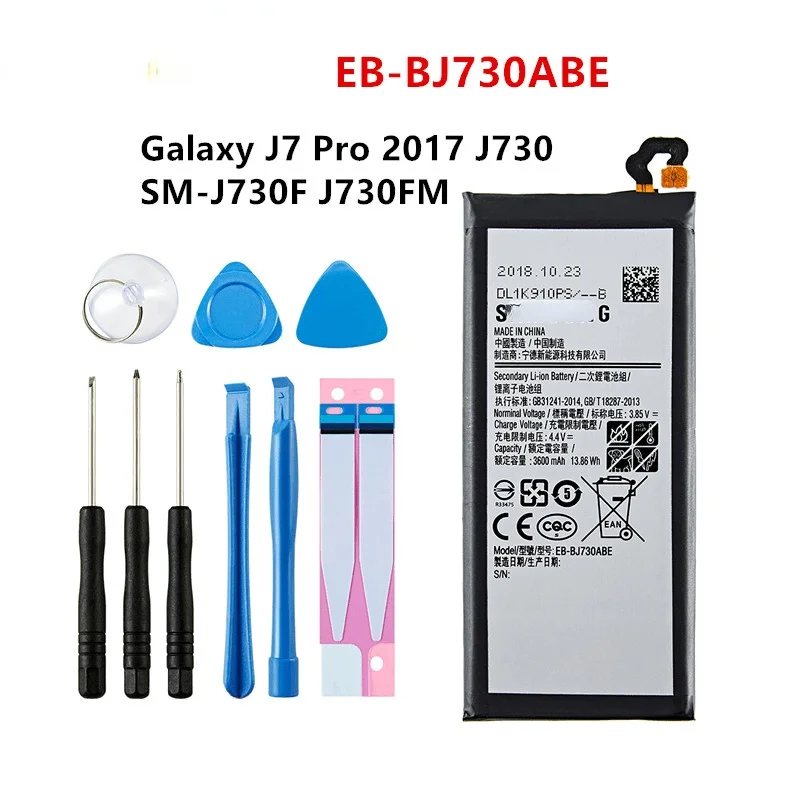 Оригинальный телефон, 3600 мАч, аккумулятор для Samsung Galaxy J7 Pro 2017, EB-BJ730ABE J730F/G J730DS J730GM J730K + Инструменты
Оригинальный телефон, 3600 мАч, аккумулятор для Samsung Galaxy J7 Pro 2017, EB-BJ730ABE J730F/G J730DS J730GM J730K + Инструменты