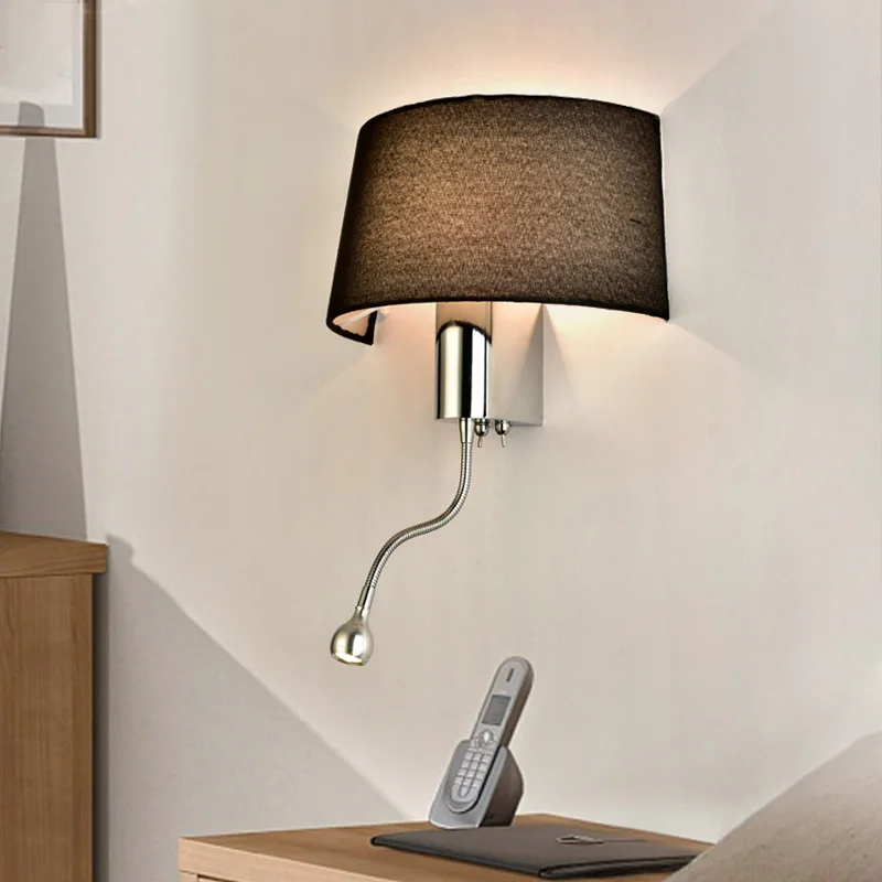 Modern LED Wall Light With Fabric Lampshade For Bedroom Bedside Applique murale luminaire LED Warm Light Wall Sconce
Modern LED Wall Light With Fabric Lampshade For Bedroom Bedside Applique murale luminaire LED Warm Light Wall Sconce