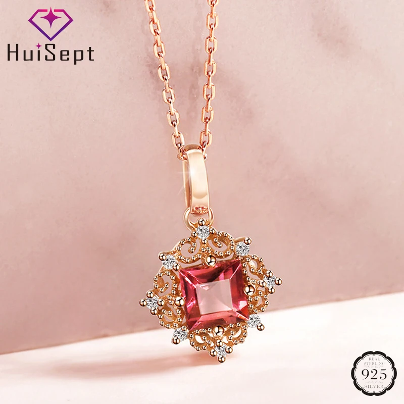 HuiSept Elegant 925 Silver Necklace with Square Shape Ruby Zircon Gemstone Pendant Jewelry Ornaments for Women Wedding Wholesale
HuiSept Elegant 925 Silver Necklace with Square Shape Ruby Zircon Gemstone Pendant Jewelry Ornaments for Women Wedding Wholesale