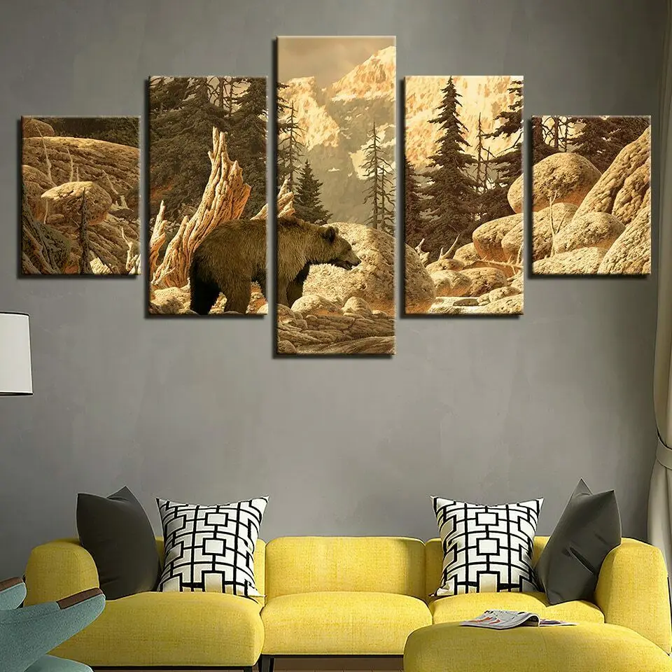 White Bear in Dried Forest 5 Panel Canvas Picture Print Wall Art Canvas Painting Wall Decor for Living Room Poster No Framed
White Bear in Dried Forest 5 Panel Canvas Picture Print Wall Art Canvas Painting Wall Decor for Living Room Poster No Framed