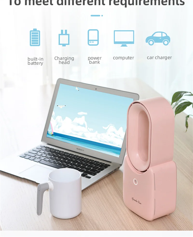 Bladeless Fan Electric With Colorful Ambient Light Portable Hand Held Mini Fan Holding Small Air Cooler USB Recharge Mute FS41
Bladeless Fan Electric With Colorful Ambient Light Portable Hand Held Mini Fan Holding Small Air Cooler USB Recharge Mute FS41