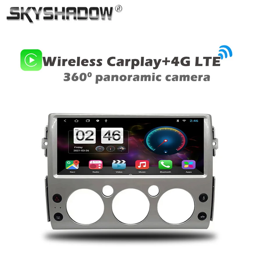 Автомобильный DVD-плеер Carplay, 12,3 дюйма, IPS, Android 11,0, 6 ГБ + 128 ГБ, GPS, карта, Wi-Fi, Bluetooth, RDS радио для Toyota FJ Cruiser 2007-2012 
Автомобильный DVD-плеер Carplay, 12,3 дюйма, IPS, Android 11,0, 6 ГБ + 128 ГБ, GPS, карта, Wi-Fi, Bluetooth, RDS радио для Toyota FJ Cruiser 2007-2012