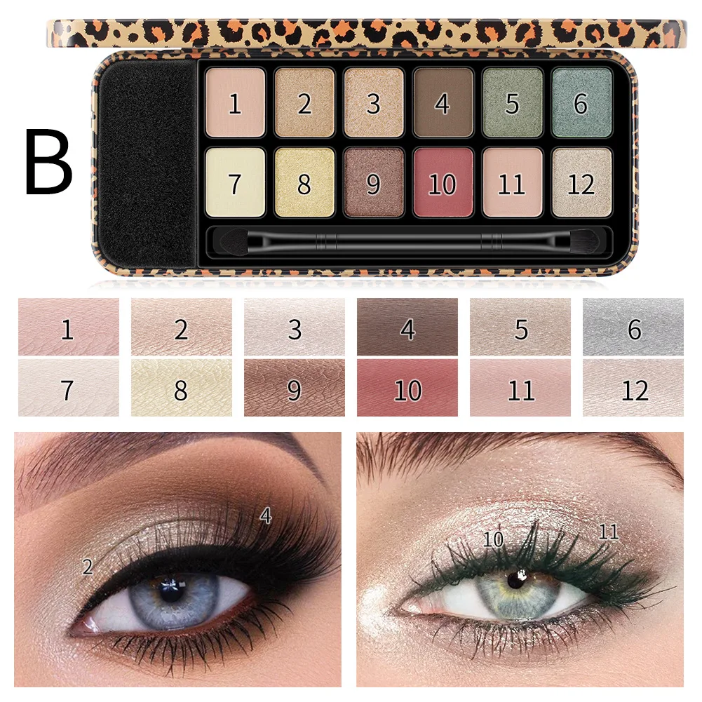 Eye pallets Shimmer Matte Leopard Eyeshadow Power Palette Glitter Makeup Palette Pigmented Eye shadow Palette with Makeup Brush
Eye pallets Shimmer Matte Leopard Eyeshadow Power Palette Glitter Makeup Palette Pigmented Eye shadow Palette with Makeup Brush