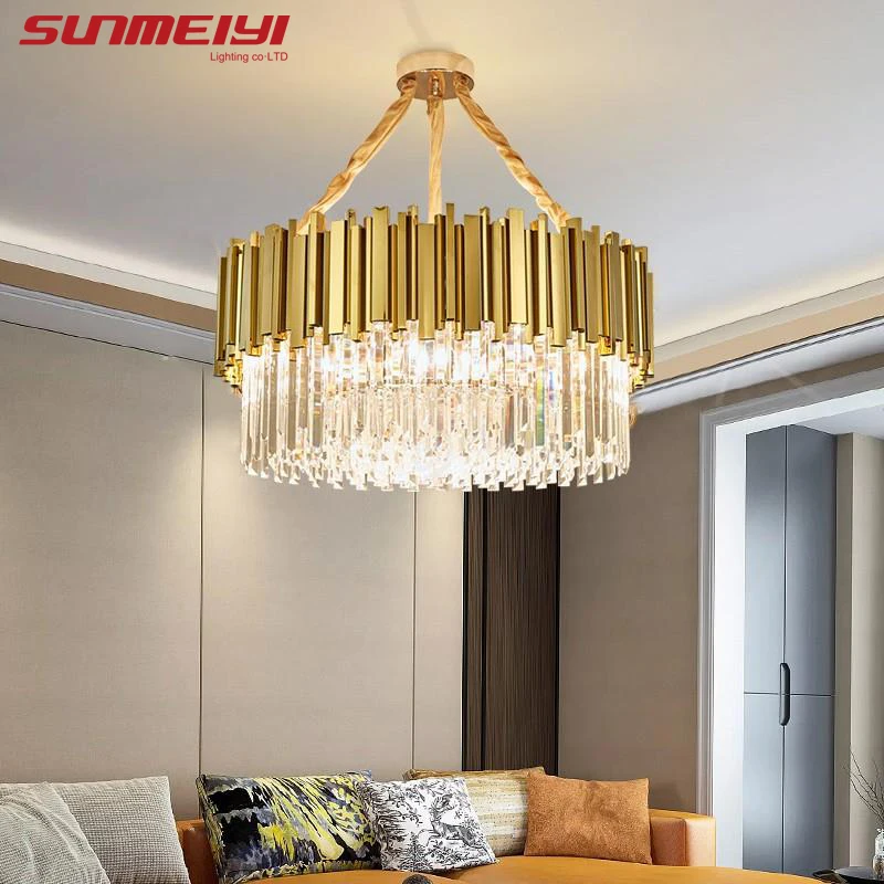 Luxury LED Crystal Chandeliers Lighting For Kitchen Living room Loft Hanging Chain Nordic Gold Chandelier Bedroom Lamp
Luxury LED Crystal Chandeliers Lighting For Kitchen Living room Loft Hanging Chain Nordic Gold Chandelier Bedroom Lamp