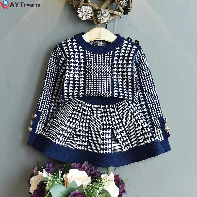 Fall toddler girl sweaters 2021 new warm knitted shirt suit skirt Korean fashion autumn winter clothes children's two piece set
Fall toddler girl sweaters 2021 new warm knitted shirt suit skirt Korean fashion autumn winter clothes children's two piece set