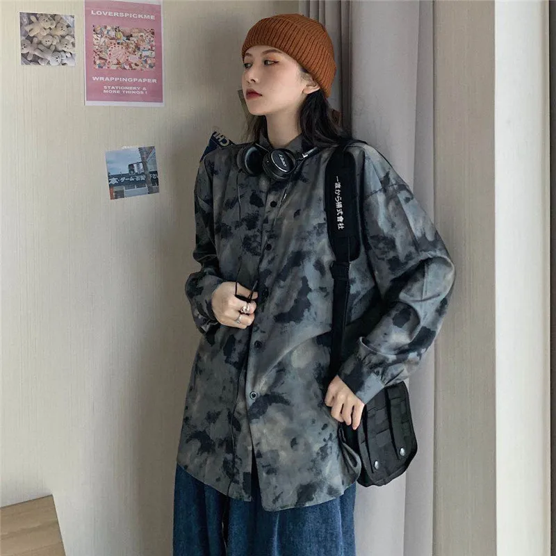 HARAJPOO Women Blouse Spring Autumn Korean Ins Harajuku Street Retro Tie Dye Students Gothic Long Sleeve Shirt Top Mens Fashion
HARAJPOO Women Blouse Spring Autumn Korean Ins Harajuku Street Retro Tie Dye Students Gothic Long Sleeve Shirt Top Mens Fashion