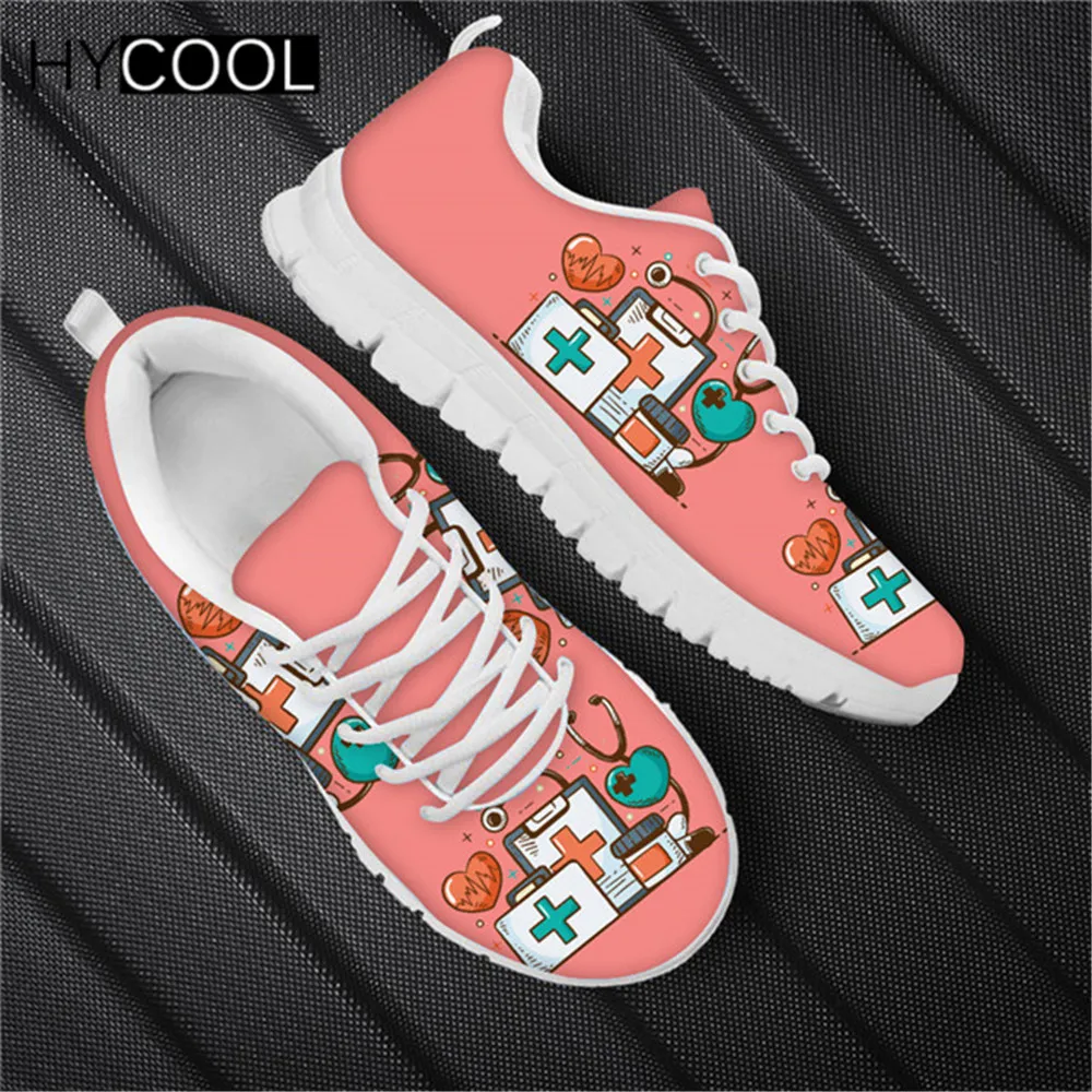 HYCOOL 2020 Women Sports Shoe Pink Cartoon Health Patterns Women Flats Shoes Spring Lace Up Sneakers Girls Footwear Nurse Shoes
HYCOOL 2020 Women Sports Shoe Pink Cartoon Health Patterns Women Flats Shoes Spring Lace Up Sneakers Girls Footwear Nurse Shoes