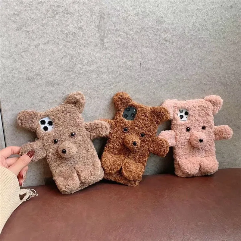 2021 new 3D Cartoon Plush Bear Soft Phone Case for Iphone 11 Pro 12 Max X XS Max XR 7 8 Plus SE 2020 Cute Back Cover
2021 new 3D Cartoon Plush Bear Soft Phone Case for Iphone 11 Pro 12 Max X XS Max XR 7 8 Plus SE 2020 Cute Back Cover
