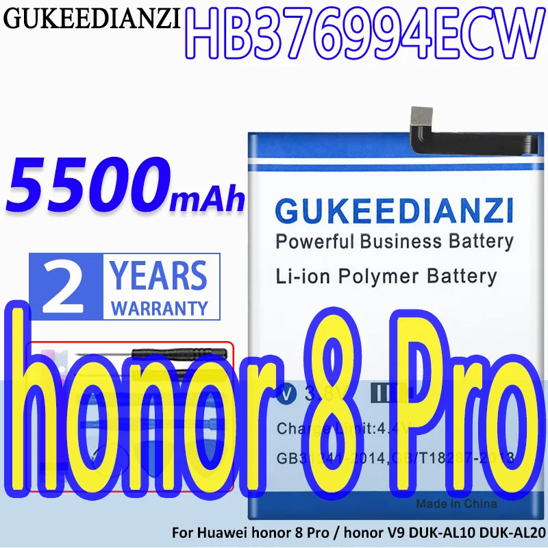 Аккумулятор GUKEEDIANZI HB376994ECW 5500 мАч для Huawei honor 8 Pro / honor V9
Аккумулятор GUKEEDIANZI HB376994ECW 5500 мАч для Huawei honor 8 Pro / honor V9