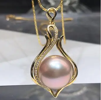 925 пробы серебряный жемчуг, пресноводный кулон, циркон, кристалл, драгоценный камень, ювелирные изделия