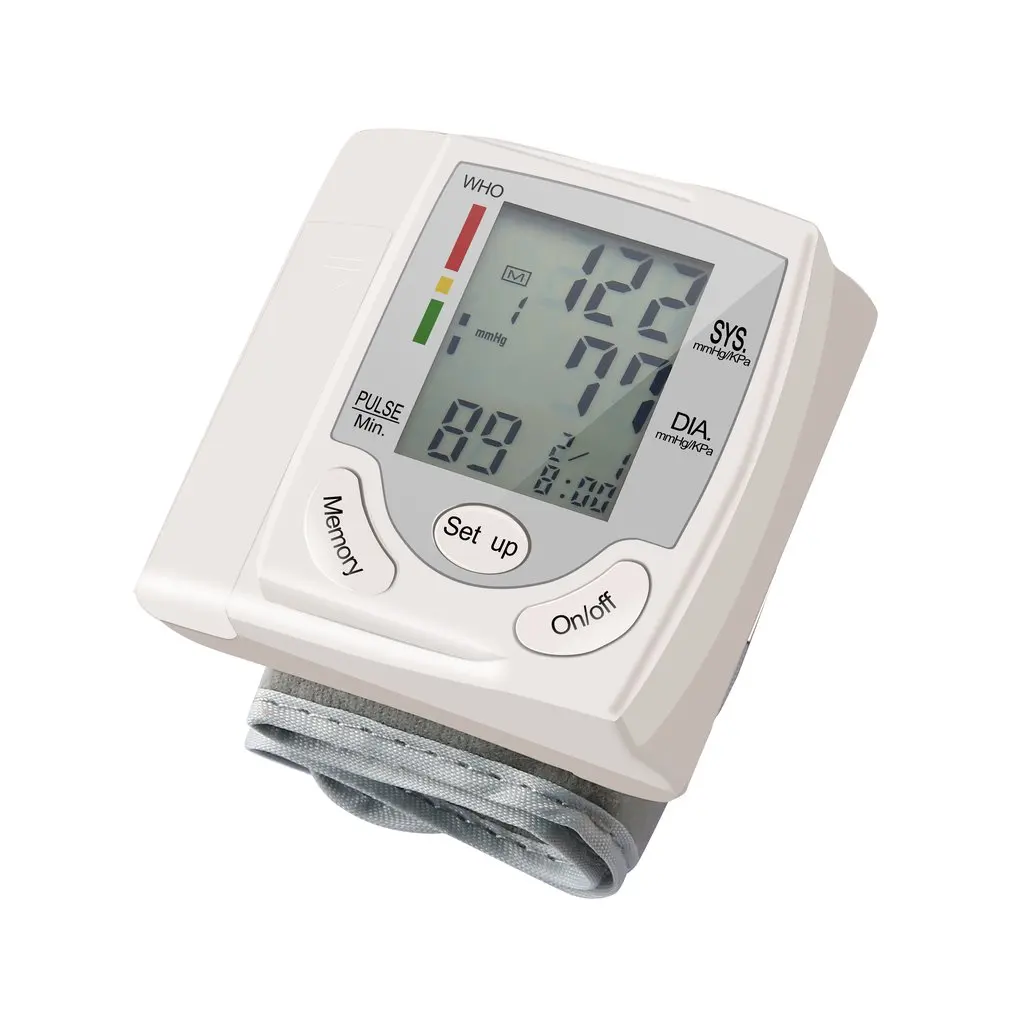 Auto LCD Digital Upper Arm Blood Pressure Meter Wrist BP Home Heart Beat Pulse Monitor with Cuff Health Care Instrument
Auto LCD Digital Upper Arm Blood Pressure Meter Wrist BP Home Heart Beat Pulse Monitor with Cuff Health Care Instrument