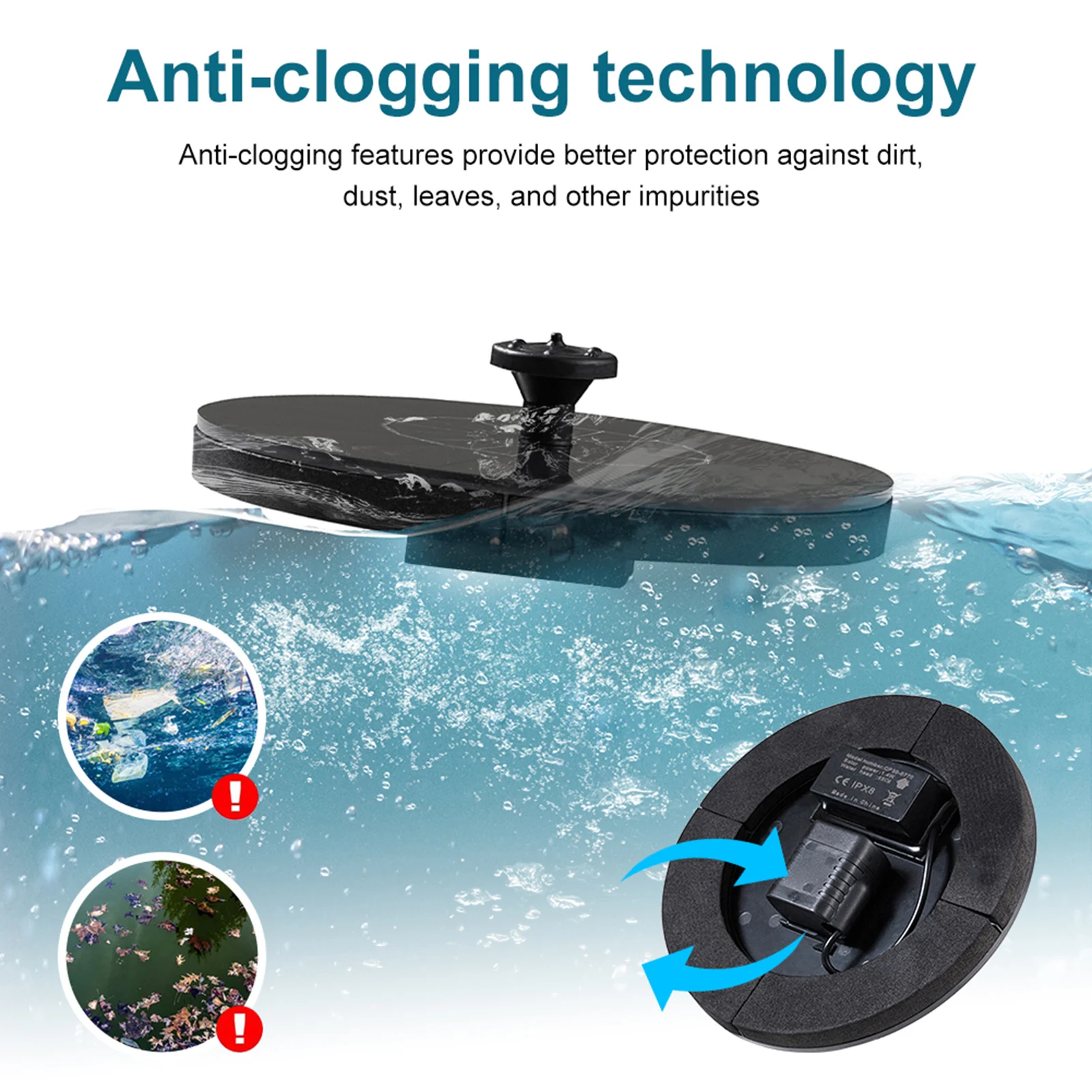 Upgrade Solar Fountain Anti-clogging Outdoor Pool Fountain Water Feature Flowing Water Floating Fountain Bird Bath
Upgrade Solar Fountain Anti-clogging Outdoor Pool Fountain Water Feature Flowing Water Floating Fountain Bird Bath