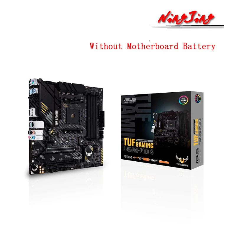 ASUS TUF GAMING B450M PRO S AMD B450 DDR4 4400 МГц 128G M.2 HDMI 2.0B type C и родной USB 3 1 Gen 2 Процессор AM4 для