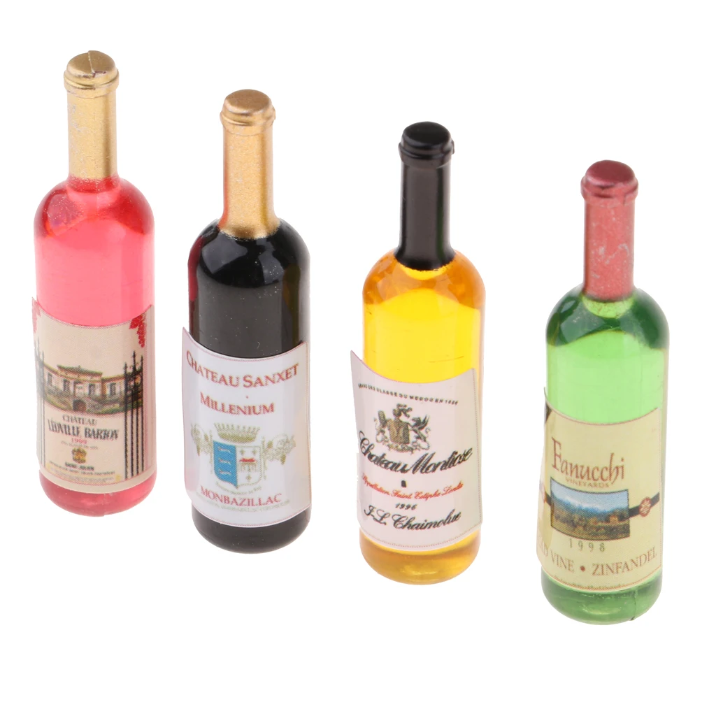 4pcs Dollhouse Miniatures 1:12 Scale Cocktail Bottles Wine Toys Doll Kitchen Dining Room Decorations
4pcs Dollhouse Miniatures 1:12 Scale Cocktail Bottles Wine Toys Doll Kitchen Dining Room Decorations