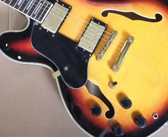 free shipping New F hole body Jazz guitar Hollow body Sunburst yellow Electric Guitar Left hand In stock 11 335
free shipping New F hole body Jazz guitar Hollow body Sunburst yellow Electric Guitar Left hand In stock 11 335