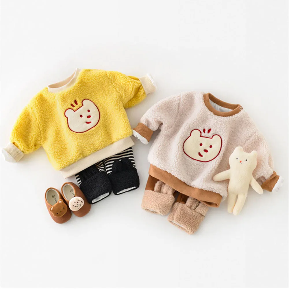 2021 new winter baby girl sweet suit children cartoon Lamb wool tops and fleece leggings 2pcs/set kids cute clothes 0-2 years
2021 new winter baby girl sweet suit children cartoon Lamb wool tops and fleece leggings 2pcs/set kids cute clothes 0-2 years