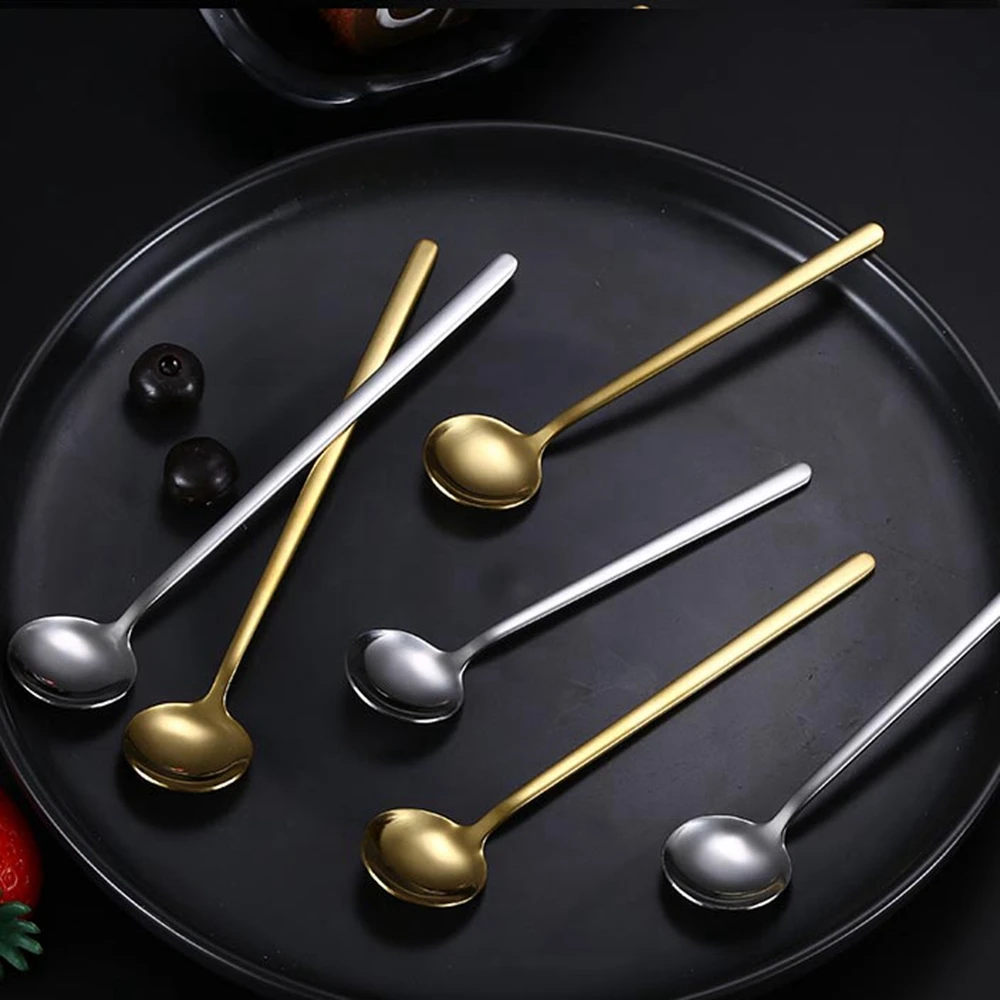 Круглая кофейная ложка из нержавеющей стали, десертная ложка для мороженого, чая, кухонная ложка для перемешивания, столовая посуда для бар...
Круглая кофейная ложка из нержавеющей стали, десертная ложка для мороженого, чая, кухонная ложка для перемешивания, столовая посуда для бар...
