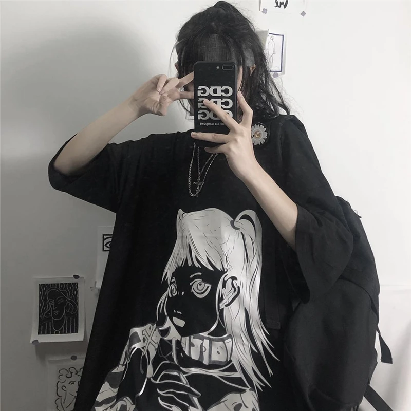 Hip Hop Tshirt Streetwear Tops Women Punk Short Sleeve Couple T Shirt Summer Funny Ladies Bear Print T shirt Tops Girl 2021
Hip Hop Tshirt Streetwear Tops Women Punk Short Sleeve Couple T Shirt Summer Funny Ladies Bear Print T shirt Tops Girl 2021