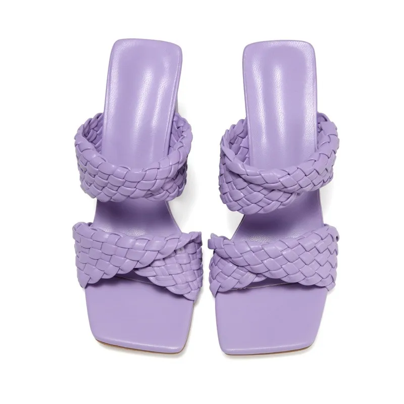 Runway style Summer Weave Women Slippers Fashion Thick High heels Gladiator Sandals Outdoor Beach Slides Ladies Mules Shoes
Runway style Summer Weave Women Slippers Fashion Thick High heels Gladiator Sandals Outdoor Beach Slides Ladies Mules Shoes