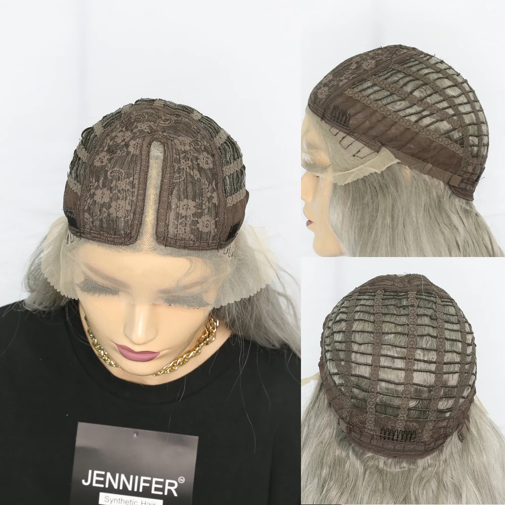 Synthetic Wigs For WomenGrey/Black Color Middle Part Lace Long Nature Wave wigs Cosplay/Party wig High Temperature Fiber
Synthetic Wigs For WomenGrey/Black Color Middle Part Lace Long Nature Wave wigs Cosplay/Party wig High Temperature Fiber