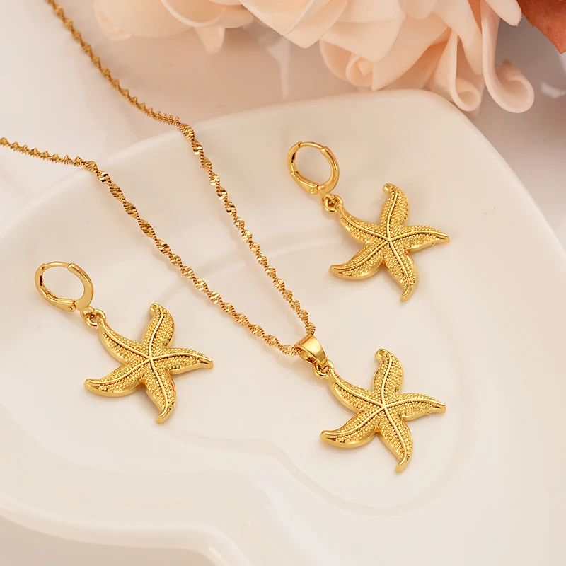 african PNG lovely gold pendant Necklace Earring Set Women Party Gift starfish charms women girls Fine Jewelry gift
african PNG lovely gold pendant Necklace Earring Set Women Party Gift starfish charms women girls Fine Jewelry gift
