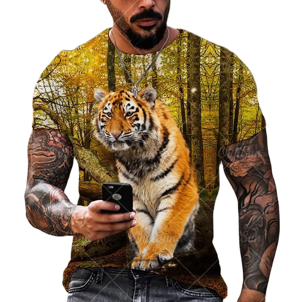 Men's Camouflage Forest Pattern T-shirt Round Neck Shirt Fashion Animal Print Short-Sleeved T-Shirt Tops Summer Men's Streetwear
Men's Camouflage Forest Pattern T-shirt Round Neck Shirt Fashion Animal Print Short-Sleeved T-Shirt Tops Summer Men's Streetwear