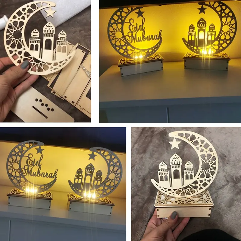Wooden Led Light Moon Star Ramadan Festival Decoration Lights Ornament Islamism Muslim Palace Eid Party Decor Craft Suppiles
Wooden Led Light Moon Star Ramadan Festival Decoration Lights Ornament Islamism Muslim Palace Eid Party Decor Craft Suppiles
