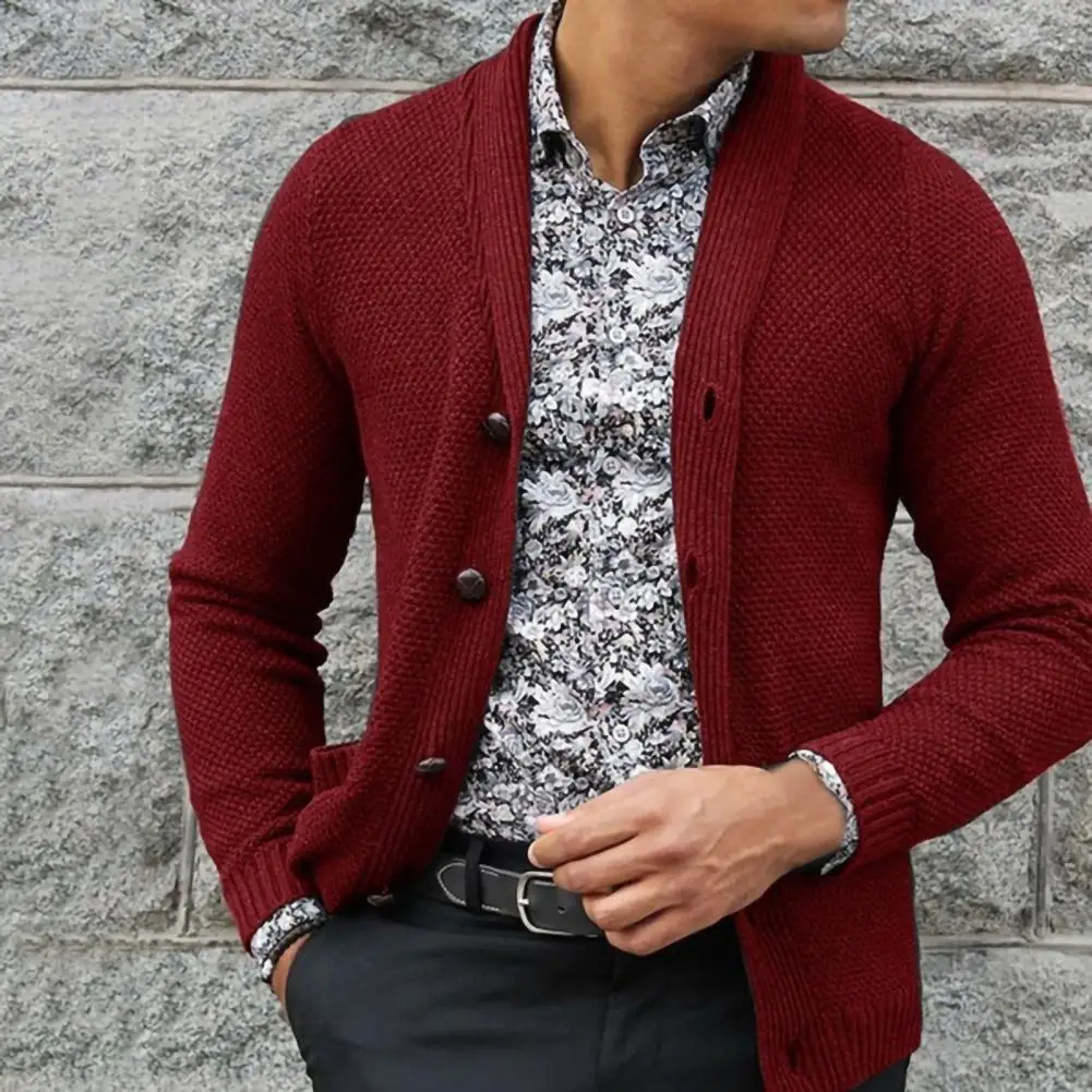 Casual Men Sweater Coat Solid Color Single Breasted Autumn Winter Knitted Buttons Cardigan Sweater Turndown Collar Knitted Coat
Casual Men Sweater Coat Solid Color Single Breasted Autumn Winter Knitted Buttons Cardigan Sweater Turndown Collar Knitted Coat