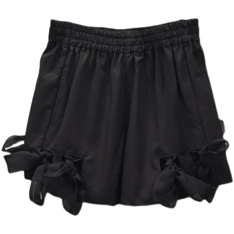 Summer Fashion Puff Bud Elastic Waist Woman Shorts New Chic Bow Design Ropa Mujer Casual Loose Simple Black Hotpants Ladies
Summer Fashion Puff Bud Elastic Waist Woman Shorts New Chic Bow Design Ropa Mujer Casual Loose Simple Black Hotpants Ladies