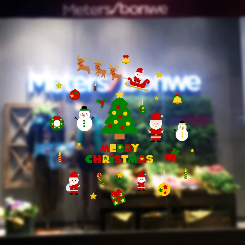 Веселый Рождественский цветной Клаус Олень Снежинки рождественские украшения настенные стикеры спальня гостиная стекло окна обои 
Веселый Рождественский цветной Клаус Олень Снежинки рождественские украшения настенные стикеры спальня гостиная стекло окна обои