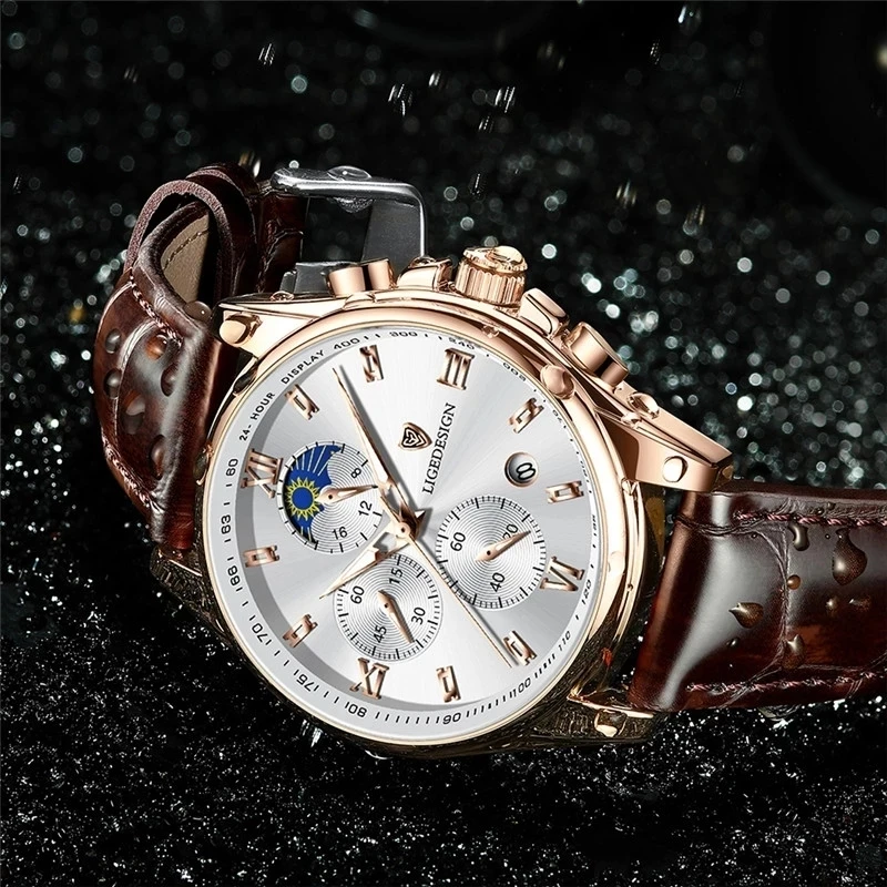 LIGE Men Quartz Watches Top Brand Luxury Chronograph Leather Watch Man Sport Waterproof Auto Date Wristwatches Relogio Masculino
LIGE Men Quartz Watches Top Brand Luxury Chronograph Leather Watch Man Sport Waterproof Auto Date Wristwatches Relogio Masculino