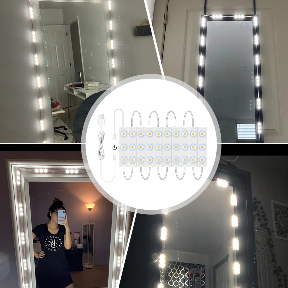 Vanity Mirror Light Led 5V Dimmable Makeup Lamp USB Led Hollywood Cosmetic Lights Led Bedroom Dressing Mirror Dressing Table Kit
Vanity Mirror Light Led 5V Dimmable Makeup Lamp USB Led Hollywood Cosmetic Lights Led Bedroom Dressing Mirror Dressing Table Kit