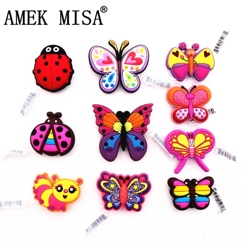 High Imitation Butterfly&Ladybug Shoe Accessories Novelty 1pcs Garden Shoe Original Charms Decorations fit Croc JIBZ Kids Gifts
High Imitation Butterfly&Ladybug Shoe Accessories Novelty 1pcs Garden Shoe Original Charms Decorations fit Croc JIBZ Kids Gifts
