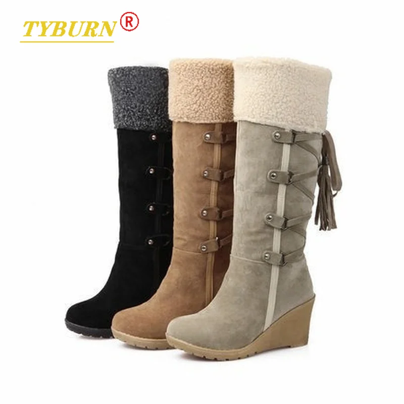 2020 Snow Boots Women's Winter Shoes Warm Women's Shoes Cold Winter Knee-high Boots with Fringed Ladies Wedges 7 Cm Boots Women
2020 Snow Boots Women's Winter Shoes Warm Women's Shoes Cold Winter Knee-high Boots with Fringed Ladies Wedges 7 Cm Boots Women