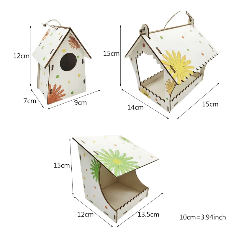 Bird House DIY Home Garden Pet Supplier Creative Wooden Home Decoration House Ornament Unpainted Backyard Bird Birdhouse 
Bird House DIY Home Garden Pet Supplier Creative Wooden Home Decoration House Ornament Unpainted Backyard Bird Birdhouse