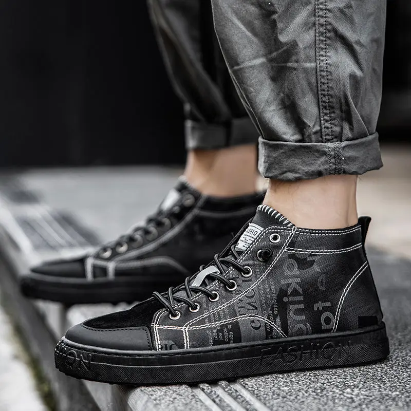2020 Designer Shoes Men Patchwork Faux Suede Canvas High Top Sneakers Mens Graffiti Cool Shoes Newly Man Sneakers Sports Shoes
2020 Designer Shoes Men Patchwork Faux Suede Canvas High Top Sneakers Mens Graffiti Cool Shoes Newly Man Sneakers Sports Shoes