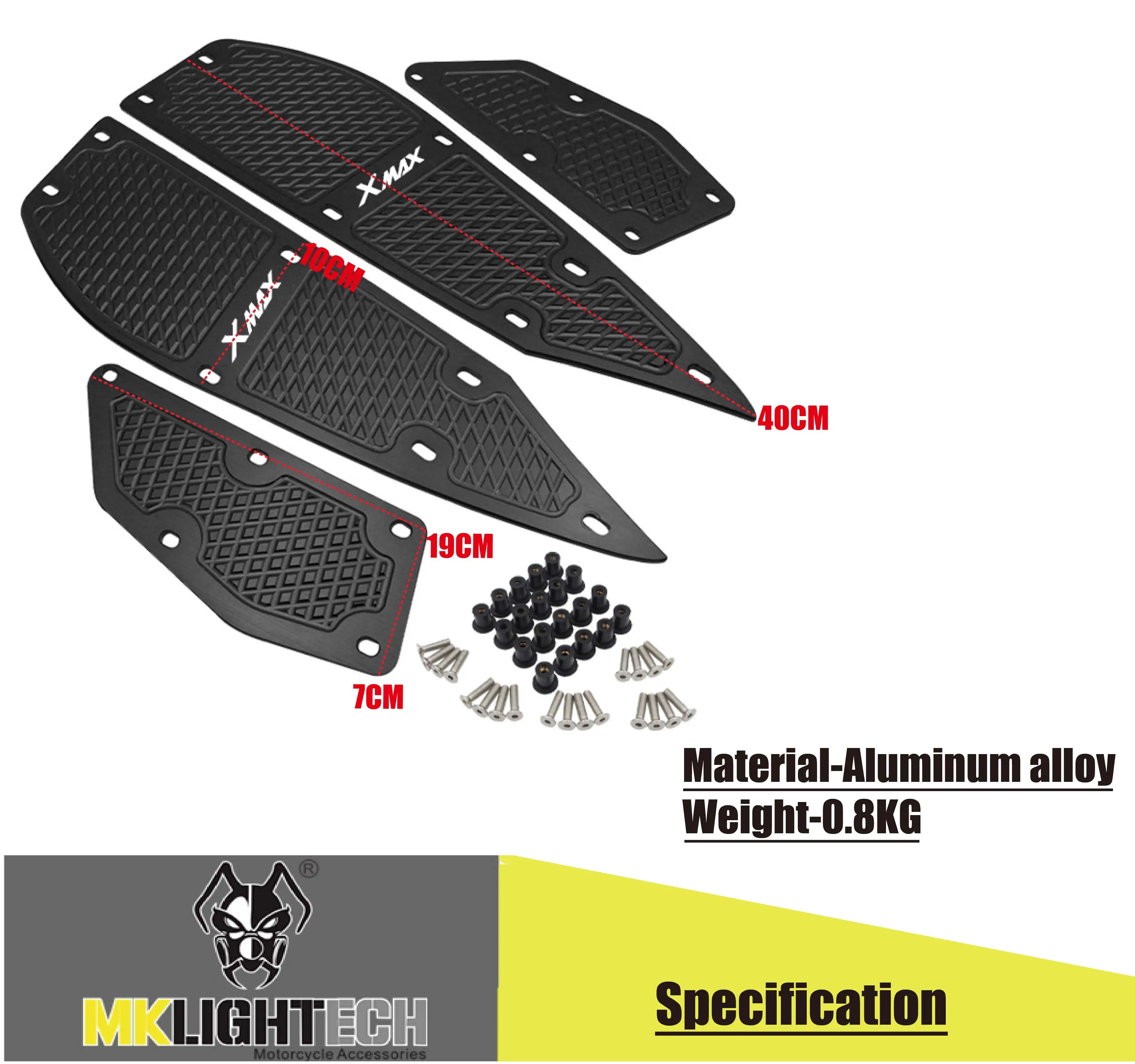 MKL IGHTECH For YAMAHA XMAX X-MAX 300 XMAX 250 2017 -2018 Motorrad Accessoris CNC footrest footpads Aluminum alloy pedal plate 
MKL IGHTECH For YAMAHA XMAX X-MAX 300 XMAX 250 2017 -2018 Motorrad Accessoris CNC footrest footpads Aluminum alloy pedal plate
