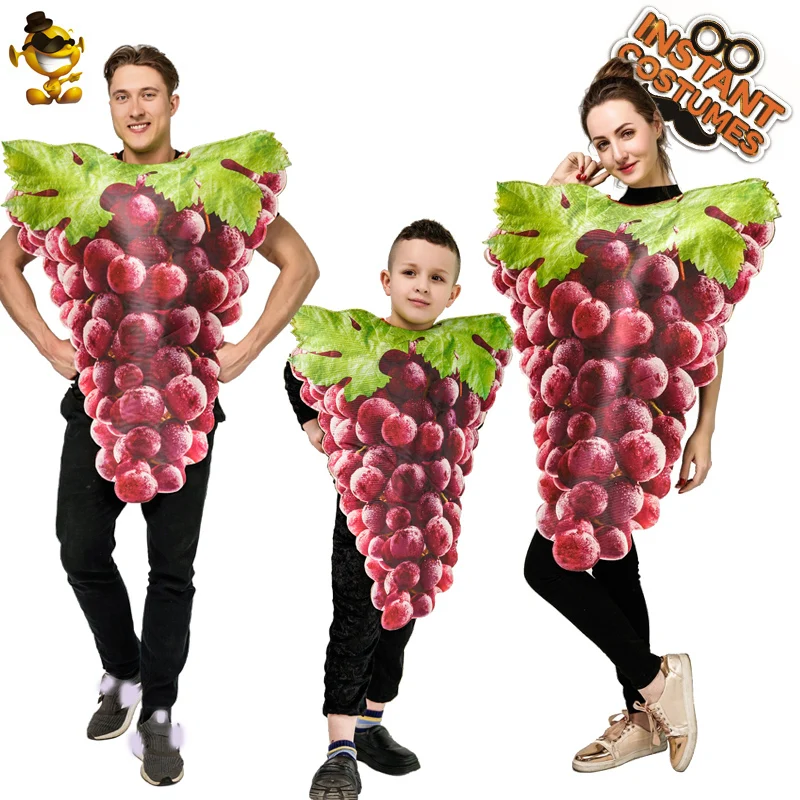 Adult Couple Bunch of Grapes Costume Cosplay Kid Purple Grapes Jumpsuit Role Play Costume for Halloween
Adult Couple Bunch of Grapes Costume Cosplay Kid Purple Grapes Jumpsuit Role Play Costume for Halloween