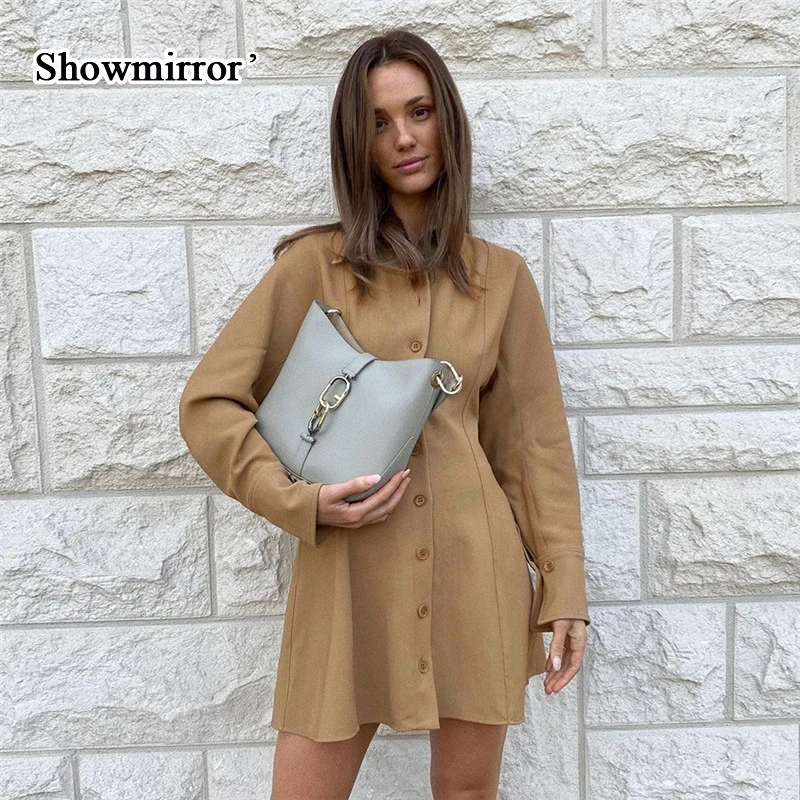 Showmirror осенние модные элегантные однобортные Платья А-силуэта для женщин 2021 новая уличная одежда офисные женские вечерние платья
Showmirror осенние модные элегантные однобортные Платья А-силуэта для женщин 2021 новая уличная одежда офисные женские вечерние платья