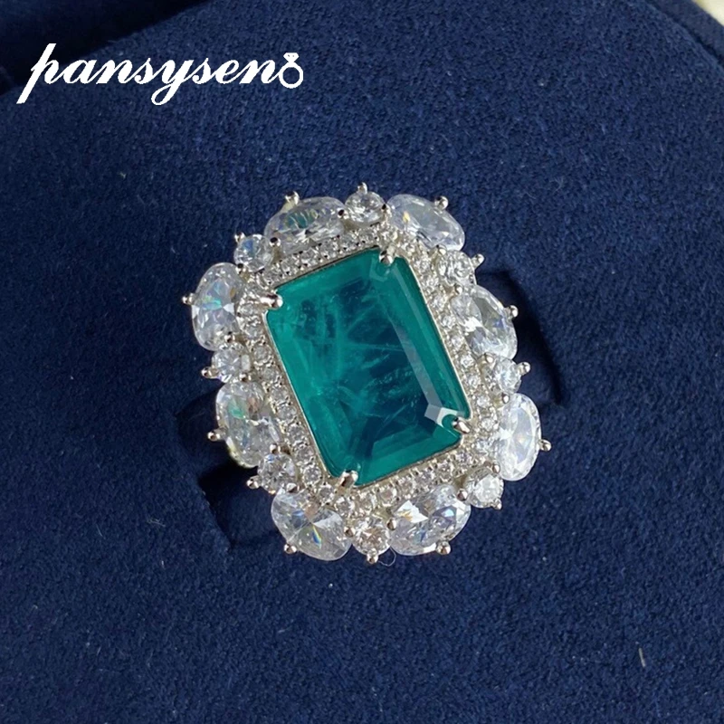 PANSYSEN Top Quality 925 Sterling Silver Paraiba Tourmaline Gemstone Rings for Women Wedding Engagement Fine Jewelry Wholesale
PANSYSEN Top Quality 925 Sterling Silver Paraiba Tourmaline Gemstone Rings for Women Wedding Engagement Fine Jewelry Wholesale