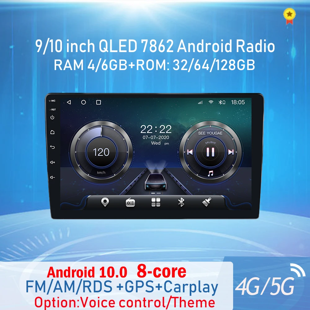 2022 Android 10.0 Octa Core DSP QLED Car Multimedia for Universal Autoradio 8G+128G with Carplay RDS GPS BT 4G 5G Wifi Universal
2022 Android 10.0 Octa Core DSP QLED Car Multimedia for Universal Autoradio 8G+128G with Carplay RDS GPS BT 4G 5G Wifi Universal