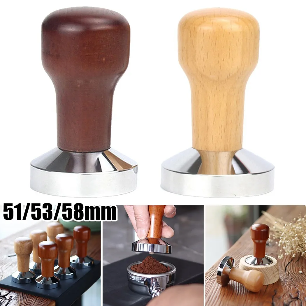 51/53/58mm Espresso Press Coffee Tamper Espresso Coffee Machine Wooden Handle Espresso Maker Grinder Equipment Accessory
51/53/58mm Espresso Press Coffee Tamper Espresso Coffee Machine Wooden Handle Espresso Maker Grinder Equipment Accessory