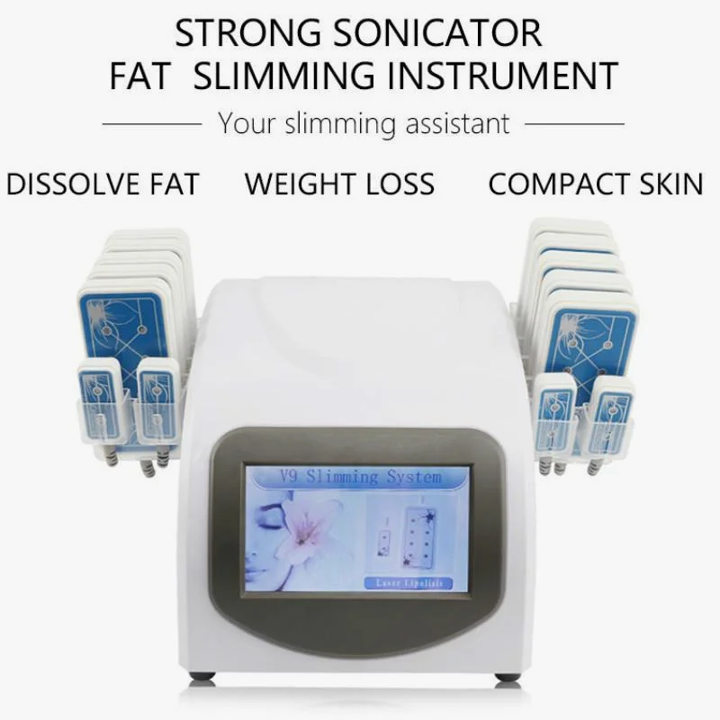 

Top Quality Fat Loss 5Mw 635Nm-650Nm Lipo Laser 14 Pads Cellulite Removal Beauty Body Shaping Slimming Machine Equipment
