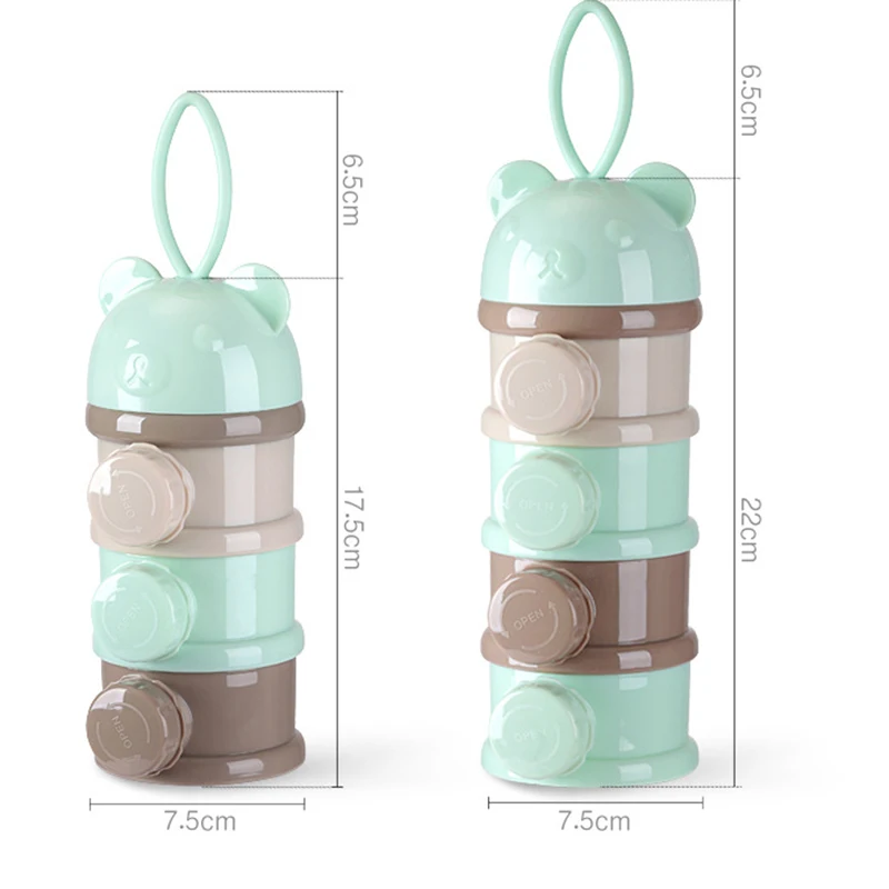 LazyChild 3/4 layers Bear Style Portable Baby Food Storage Box Essential Cartoon Infant Milk Powder Box Toddle Snacks Container
LazyChild 3/4 layers Bear Style Portable Baby Food Storage Box Essential Cartoon Infant Milk Powder Box Toddle Snacks Container