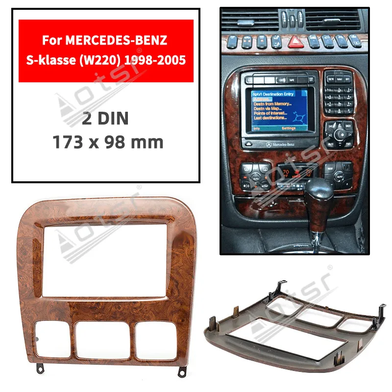 11-410 Quality Radio Fascia For MERCEDES BENZ S-Klasse W220 1998 - 2005 Stereo Fascia Dash CD Trim Installation Kit Accessories
11-410 Quality Radio Fascia For MERCEDES BENZ S-Klasse W220 1998 - 2005 Stereo Fascia Dash CD Trim Installation Kit Accessories