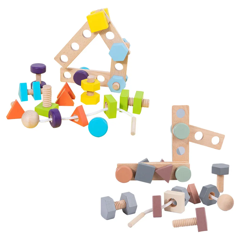 Wooden Nuts Bolts Toys Montessori Screw Nut Assembling Color Beading Recognition Fine Motor Skills Hands-on Ability
Wooden Nuts Bolts Toys Montessori Screw Nut Assembling Color Beading Recognition Fine Motor Skills Hands-on Ability