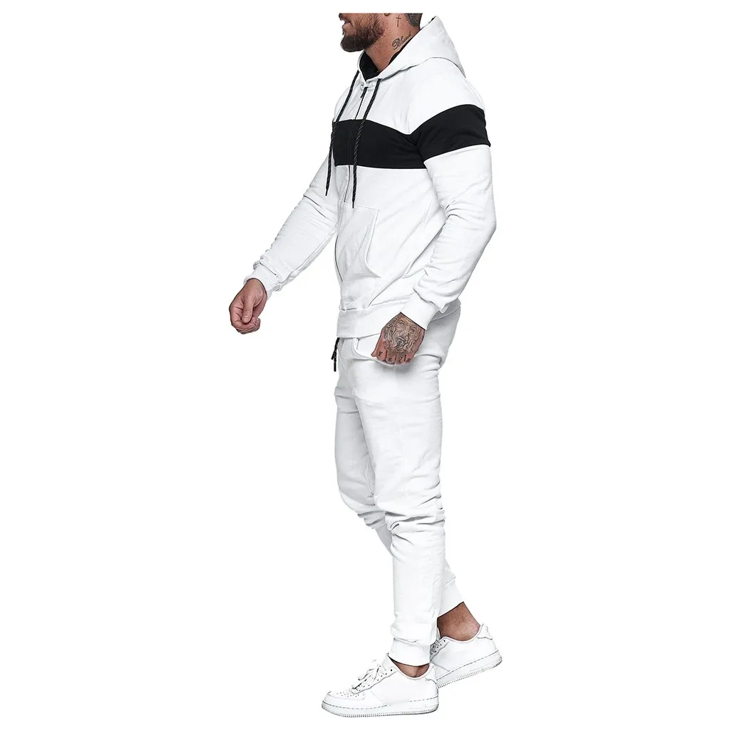 Men Hoodies Sweatshirts Sportswear Coat+Pant Men Set Autumn Splicing Zipper Long Sleeve Print Fashion Tracksuit Casual Sportsuit
Men Hoodies Sweatshirts Sportswear Coat+Pant Men Set Autumn Splicing Zipper Long Sleeve Print Fashion Tracksuit Casual Sportsuit